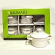 BAUMALU - Lot 6 Mini cocottes Rondes C�ramique 8 cm Blanc*
