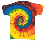 41wwMQAzwIL. SL160  Tie Dye T Shirt ~ Short Sleeve ~ 100% Cotton ~ Rasta Blue