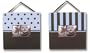 Brown/sage Striped & Dot Frame Set