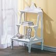 Distress White Plant Stand - Style 34710