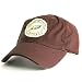 Philadelphia Eagles Tattered Patch Slouch Fit Baseball Hat - Washed Chocolate Brown