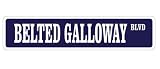 BELTED GALLOWAY -Street Sign- belties beef cattle farm