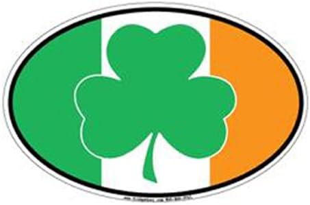 Car Magnet with Ireland Flag and Shamrock