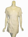 BRUNO MANETTI Lace Wrap S/S Sweater in White