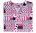 Pink Ribbon Patch Scrub Uniform Top by Madison Medical (XS-3X)
