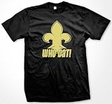 Who Dat! T-shirt, New Orleans Gold Fleur De Lis, Mens Who Dat Fleur-de-lis Tshirt