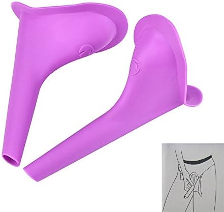 Adam Love® 2PCS Portable Female Women Urinal Camping Travel Toilet Device Women Lightweight Silicone Urinal Great for Outdoor Camping Travel