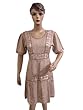 Indiantrendzs Bohemian Dresses Medieval Fashion Apricot Embroidered Dress