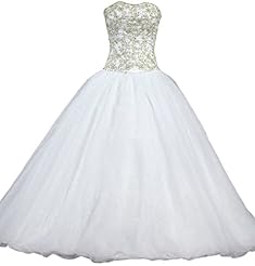  Crystal Beaded Applique Organza 2015  Ball Gown  Dress