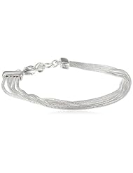 Napier "Silver X World" Silver-Tone Multi-Row Bracelet, 7.5"