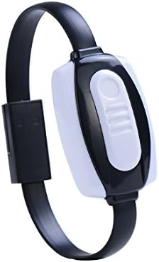 OFIYOU 3-in-1 Multi-function Micro USB Charging Bracelet Cable Cord + Emergency Power Bank Charger + Lithium Electric Cigar Cigarette Lighter for iPhone (Black)