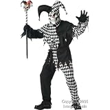 Adult's Evil Jester Halloween Costume (Size: Large 42-44)