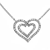 Silver Cubic Zirconia Necklaces, Size: 16 inches