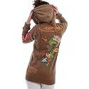 Ed Hardy Tunic Hoodie Swallow Women - Braun