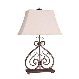Iron Scroll Table Lamp