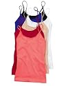 Cami Camisole Built in Shelf BRA Adjustable Spaghetti Strap Tank Top (Medium, Teal)