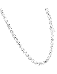 Sterling Silver Round Rollo Necklace, 20"