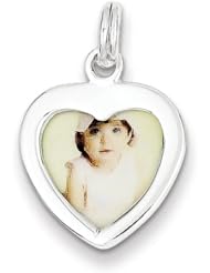 Sterling Silver Heart Photo Charm