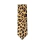Leopard Spotted Men's Slim Tan & Black Necktie