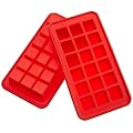 Casabella 53285 Silicone True Cube Ice Cube Tray, Set of 2