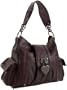 Betsey Johnson Locked In Large Hobo,Plum,one size