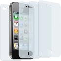 mumbi Displayschutzfolie iPhone 4 4S "CrystalClear" - 3 x VORDERseite & 1 x RÜCKseite - Displayschutz iPhone 4G unsichtbar! iPhone4 Schutz!