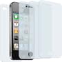 mumbi Displayschutzfolie iPhone 4 4S "CrystalClear" - 3 x VORDERseite & 1 x R�CKseite - Displayschutz iPhone 4G unsichtbar! iPhone4 Schutz!