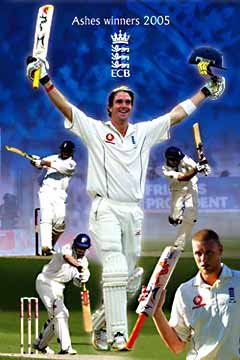 England Cricket Team - Ashes Winners 2005 - Poster