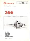 Husqvarna Chainsaw Model 266 Spare Parts