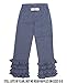 RuffleButts® Infant / Toddler Girls Faux Blue Denim Fancy Flare Pants
