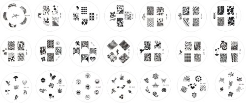 Red Angel (tm) Nail Art Nailart Polish Stamp Stamping Manicure Image Plates Accessories Set Kit 21pc