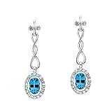 41wwrQIn2IL. SL160  14K White Gold Aquamarine and Diamond Earrings