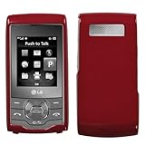 Metallic Red Snap-On Protector Case Hard Phone Cover for LG GU292 / GU295 A ....