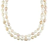 60 white/pink 10-11mm FW pearl necklace. No clasp
