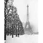 Paris In The Snow (Eiffel Tower) Art Poster Print - 16" X 20"