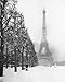 Paris In The Snow (Eiffel Tower) Art Poster Print - 16x20 Art Poster Print, 8x20