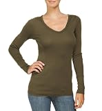 Michael Stars Supima Long Sleeve V-Neck Tee