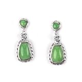 Barse Sterling Silver Lime Turquoise Post Earrings