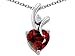 1.95 cttw 925 Sterling Silver genuine heart shaped garnet pendant
