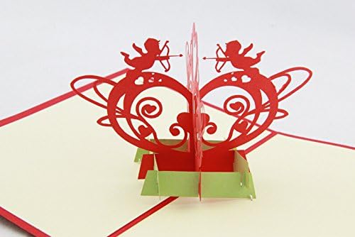 3D pop up greeting card for Propose Marriage Valentine's Day wedding invatation card (Cubid)