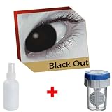 MesmerEyez XtremeEyez Black Out Coloured Disposable Contact Lenses Lens 3 Month Very High Quality