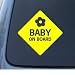 BABY ON BOARD - Child Warning - Car, Truck, Notebook, Vinyl Decal Sticker #1100 | Vinyl Color: Yellow