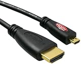 mumbi Micro HDMI Kabel 1080p - vergoldete Kontakte - HDMI Mikro Type D High Speed Kabel HDMI 1.4 / Verbindungskabel 2 Meter
