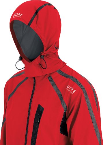 Gore X-Running Running Wear Men's Jacket Active Shell - Red, M