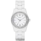 Dkny Quartz White Gem Dial White Plastic Band - Womens Watch NY8145