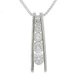 Sterling Silver CZ Journey Pendant