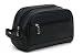 Kenneth Cole REACTION Men's Leather Zip Top Travel Kit,Black,One Size