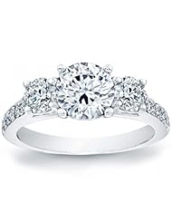 certified 2.30 ct round cut diamond wedding engagement anniversary bridal ring set band