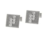 Cufflinks With Fine Diamonds 18K White Gold