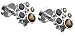 SEVEN (London) Sterling Silver MA2017-SMKCZ Smokey CZ Cluster Cufflink